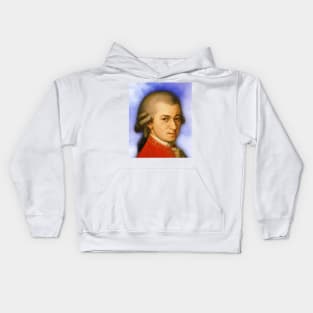 Wolfgang Amadeus Mozart Portrait | Wolfgang Amadeus Mozart Artwork 15 Kids Hoodie